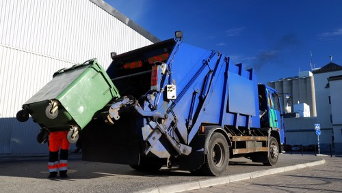 Business office managing waste removal