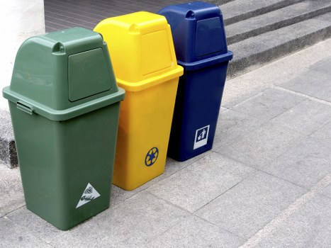 Local waste separation bins and borough recycling guidance