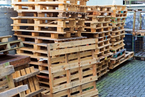 Refurbished electronics and furniture being prepared for reuse